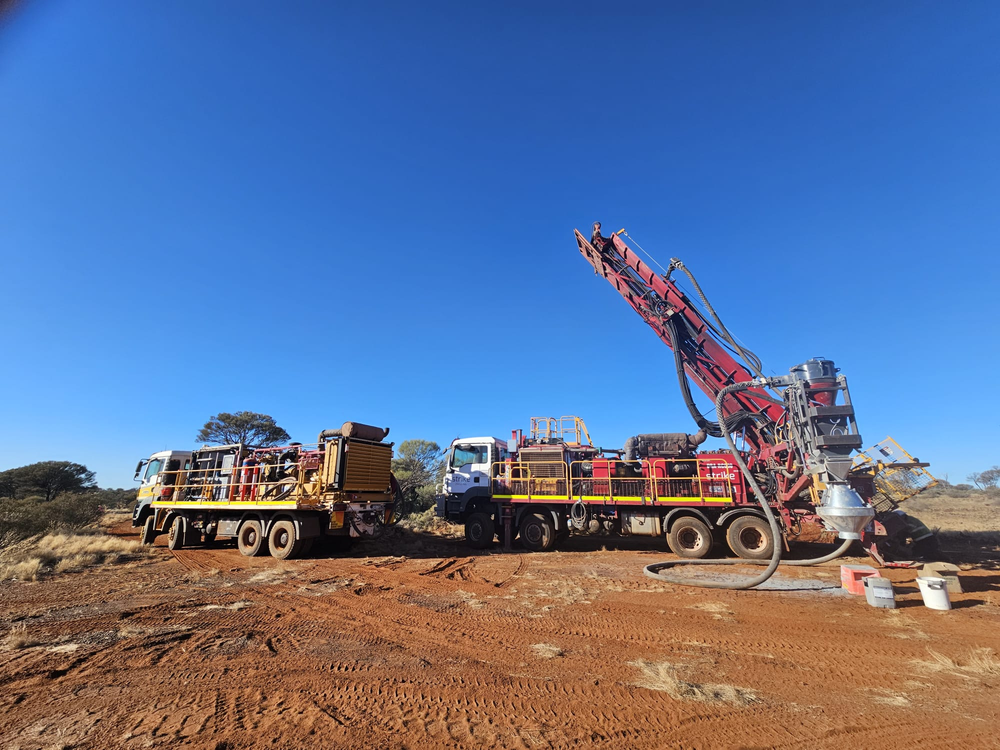 Drill rig on site
