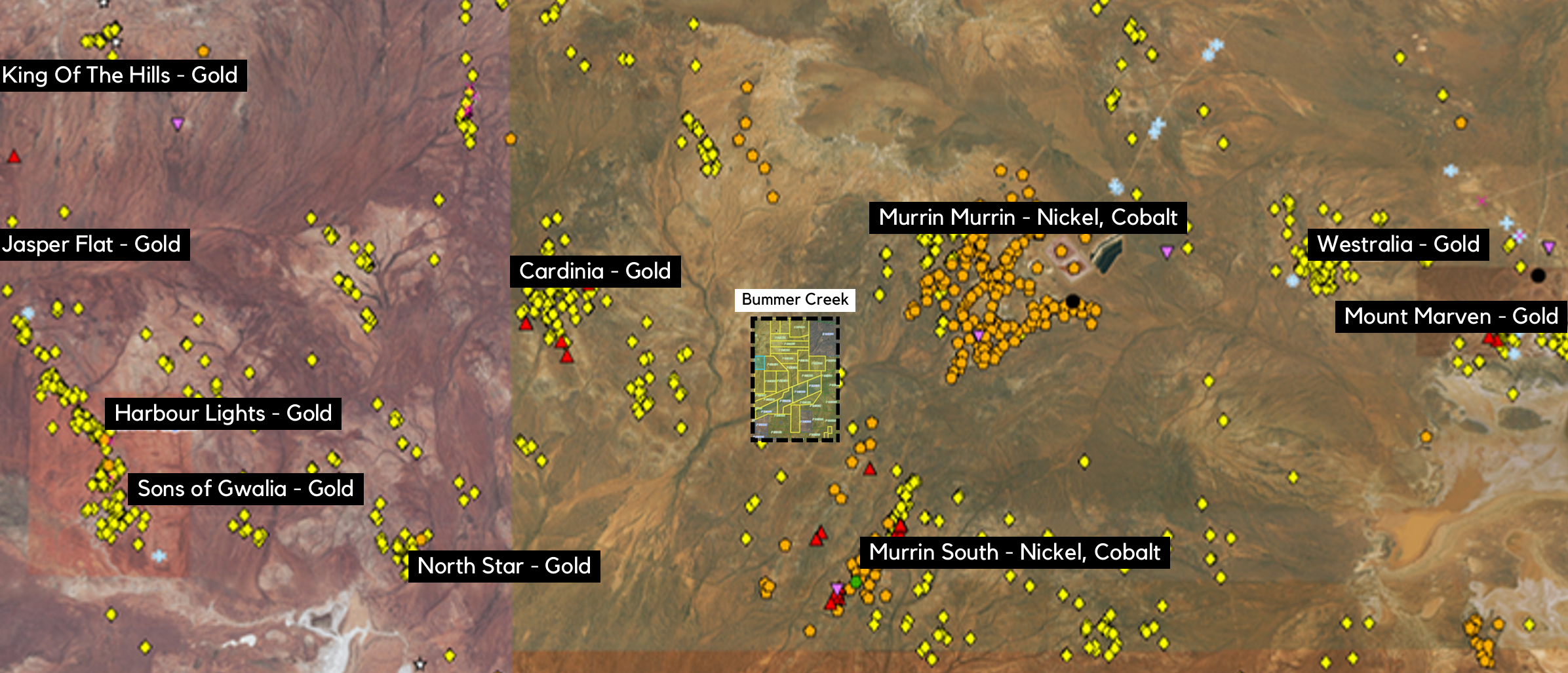 Surrounding mines map